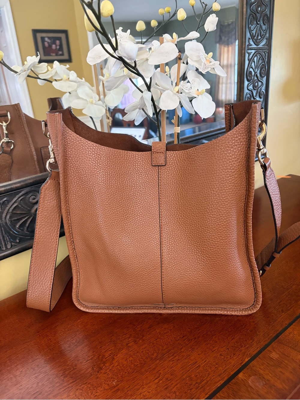Rebecca Minkoff Brown Pebbled Leather Crossbody - Picture 2 of 8